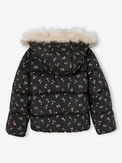 Donsjack met capuchon voor meisjes met fleece voering  - vertbaudet enfant