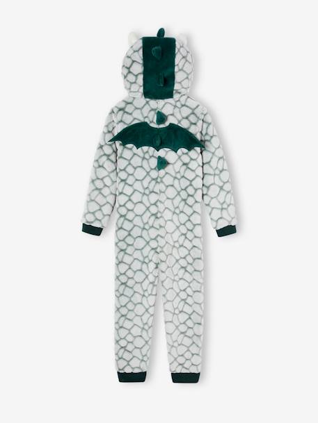 Pyjamapak met capuchon en draak voor jongens groen - vertbaudet enfant 