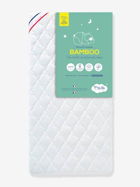 Onbehandeld bamboe babymatrasje P'TIT LIT wit - vertbaudet enfant 