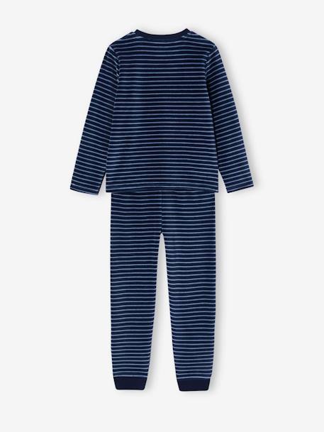 Set van 2 'ruimte' fluwelen pyjama's voor jongens marineblauw - vertbaudet enfant 