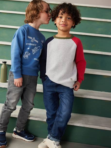 Jongenstrui met colourblock ecru+gemêleerd grijs - vertbaudet enfant 