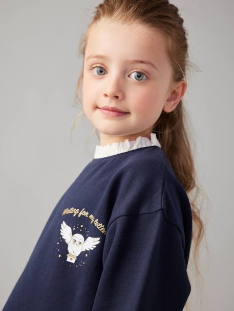 Preppy sweaterjurk met Hedwig-motief Harry Potter® marineblauw - vertbaudet enfant 