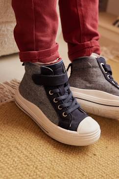 -Hoge sneakers met elastische veters