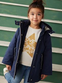 3-in-1 parka voor meisjes + mouwloze bodywarmer  - vertbaudet enfant