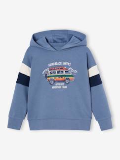 -Grafische hoodie met colorblock mouwen voor jongens