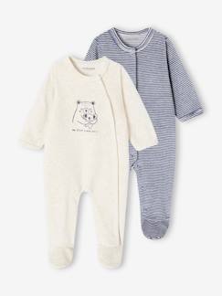 Set van 2 fluwelen pyjamapakjes  - vertbaudet enfant