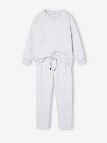 Set sportsweater + broek jongens gemêleerd wit - vertbaudet enfant 