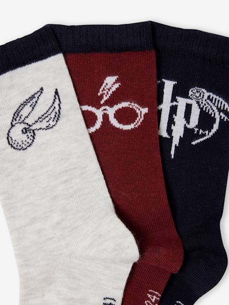 Set van 3 paar Harry Potter® sokken voor jongens nachtblauw - vertbaudet enfant 