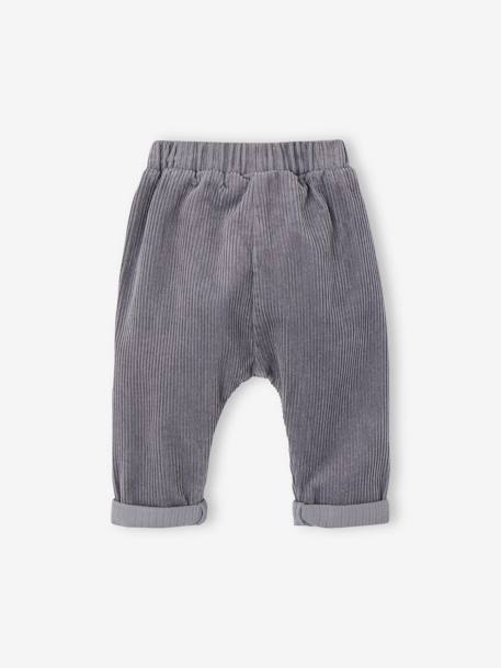 Ribfluwelen babybroek leiblauw - vertbaudet enfant 