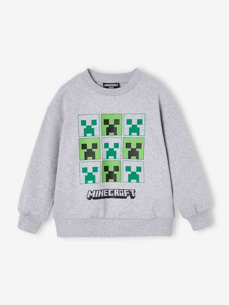 Minecraft® jongenssweatshirt gemêleerd grijs - vertbaudet enfant 