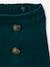 Short-rokje van ribfluweel met wikkeleffect Engels groen+groenblauw+rozen - vertbaudet enfant 