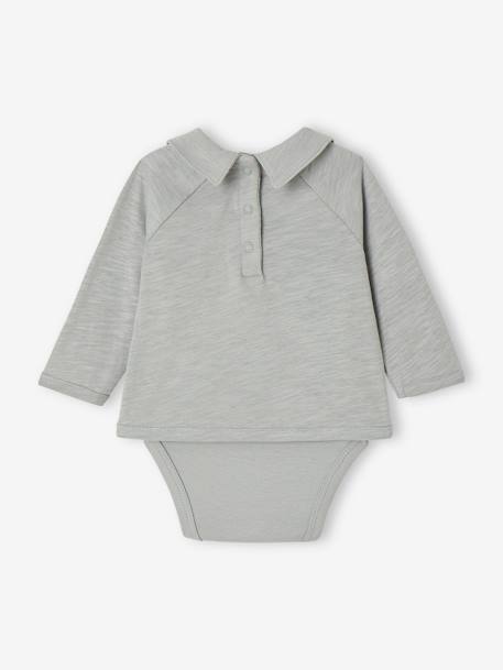 Geboorte rompershirt met lange mouwen saliegroen - vertbaudet enfant 