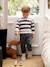 Set gestreepte sweater + battlebroek babyjongen leiblauw - vertbaudet enfant 