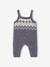 Salopette van jacquard tricot jongensbaby leiblauw - vertbaudet enfant 