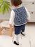 Set T-shirt + gilet met bloemen + short babymeisje jeansblauw - vertbaudet enfant 