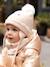 Set van babymeisjes muts + snood + wanten beige (poederkleur) - vertbaudet enfant 