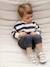 Set gestreepte sweater + battlebroek babyjongen leiblauw - vertbaudet enfant 