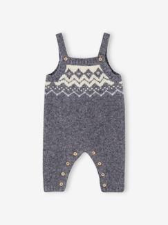 Baby-Salopette, jumpsuit-Salopette van jacquard tricot jongensbaby