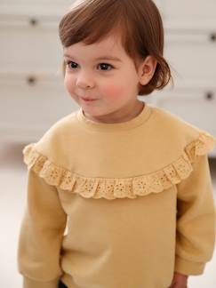 Baby-Trui, vest, sweater-Sweatshirt met ruches en Engels borduurwerk babymeisje