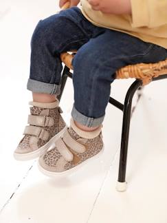 Hoge leren sneakers voor baby  - vertbaudet enfant