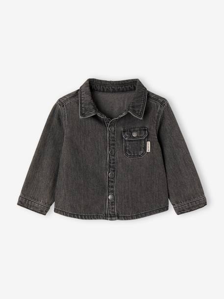 Set blouse + T-shirt + broek baby denimgrijs - vertbaudet enfant 