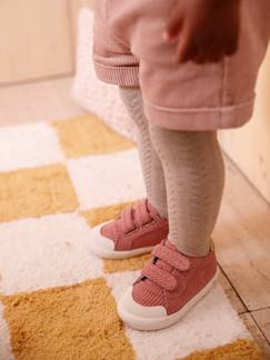 Schoenen-Baby schoenen 17-26-Loopt meisje 19-26-Sneakers-Textielen sneakers met klittenband voor baby