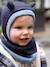 Set jongensbaby bivakmuts + snood + wanten tweekleurig marineblauw - vertbaudet enfant 