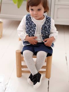 Set T-shirt + gilet met bloemen + short babymeisje  - vertbaudet enfant