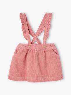 Baby-Rok, jurk-Fluwelen rokje met bandjes en ruches voor baby's