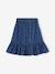 Halflange rok met ruche van licht denim middenblauw - vertbaudet enfant 