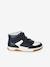 Hoge kindersneakers met klittenband ongewassen denim+zwart - vertbaudet enfant 