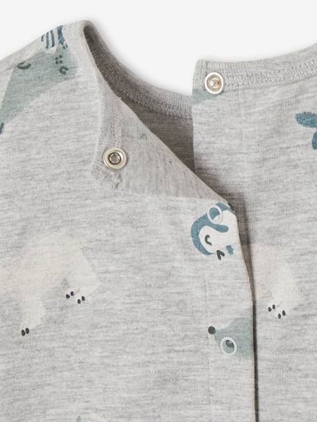 Babyshirt met pooldieren en lange mouwen gemêleerd grijs - vertbaudet enfant 