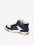 Hoge kindersneakers met klittenband ongewassen denim+zwart - vertbaudet enfant 