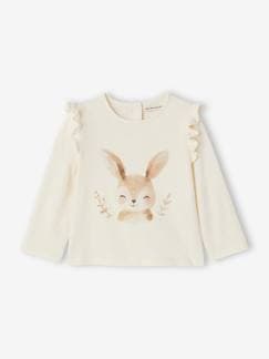 -Babyshirt met print en volants