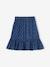 Halflange rok met ruche van licht denim middenblauw - vertbaudet enfant 