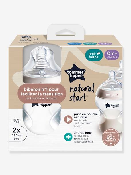 Set van 2 zuigflessen Natural Start 260 ml TOMMEE TIPPEE doorzichtig - vertbaudet enfant 