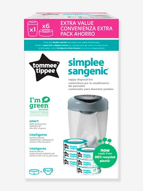 Vuilnisemmer Simplee + 6 navullingen TOMMEE TIPPEE grijs - vertbaudet enfant 