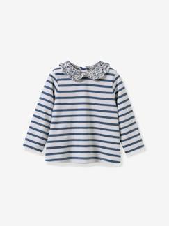 Baby-Gestreept babyshirt van Liberty-stof CYRILLUS