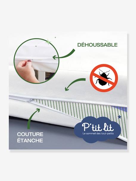 ALLERGOSTOP® anti-huisstofmijt matrasbeschermer met geïntegreerde hoes wit - vertbaudet enfant 