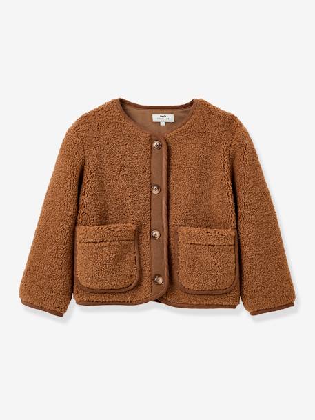 Sherpa meisjesjas CYRILLUS bruin - vertbaudet enfant 