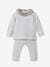 Gebreide babyset kraag van Libertystof CYRILLUS wit - vertbaudet enfant 