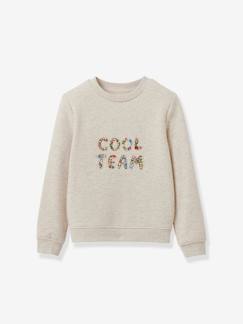 Meisje-Trui, vest, sweater-Sweater-Meisjessweater Cool team Liberty-stof - biokatoen - CYRILLUS