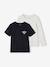 Set van 2 sportshirts BASICS jongens zwart - vertbaudet enfant 