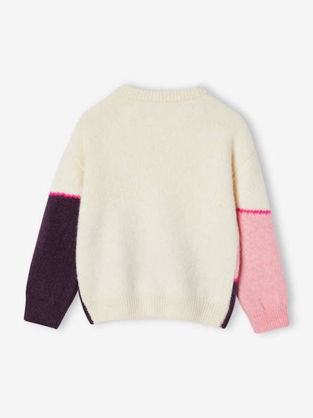 Meisjestrui met colorblock roze (poederkleur)+snoepjesroze - vertbaudet enfant 