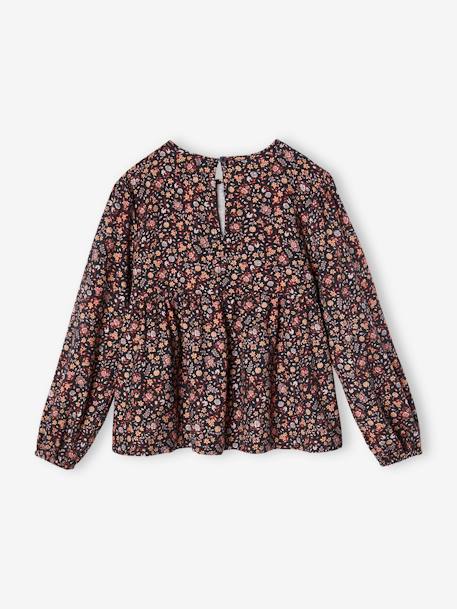 Blouse met bloemen meisje roze, bedrukt - vertbaudet enfant 