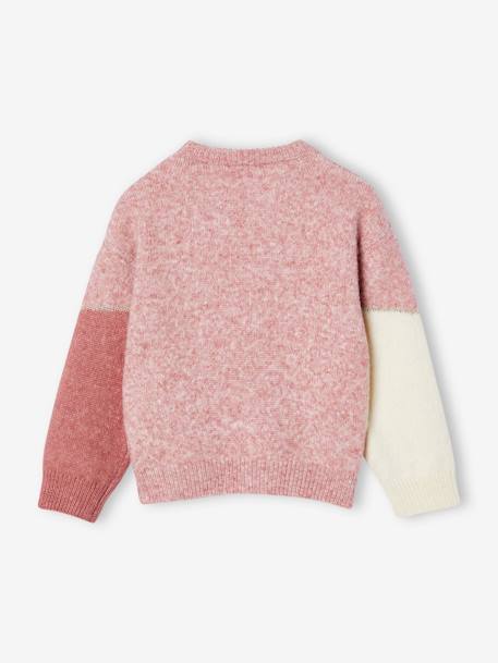 Meisjestrui met colorblock roze (poederkleur)+snoepjesroze - vertbaudet enfant 