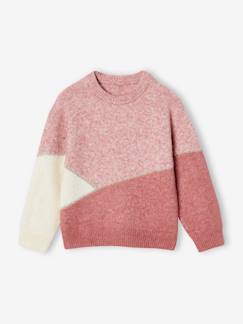 Meisje-Trui, vest, sweater-Meisjestrui met colorblock