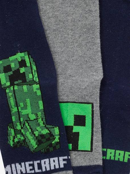 Set van 3 paar sokken Minecraft® marineblauw - vertbaudet enfant 