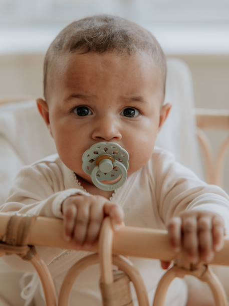 Set van 2 BIBS Bohème-fopspenen, maat 2 van 6 tot 18 maanden beige+blauw+perzik+zandbeige - vertbaudet enfant 