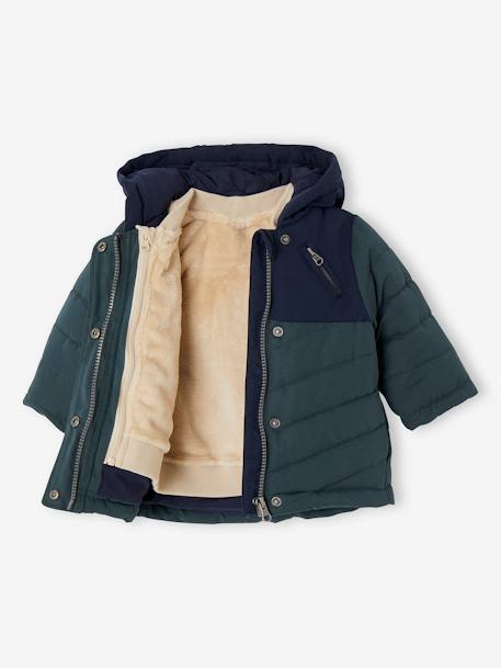 3-in-1-parka voor jongensbaby met afneembaar vest dennen+Inkt - vertbaudet enfant 